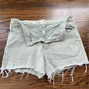 Universal Thread Light Green Frayed Jean Shorts